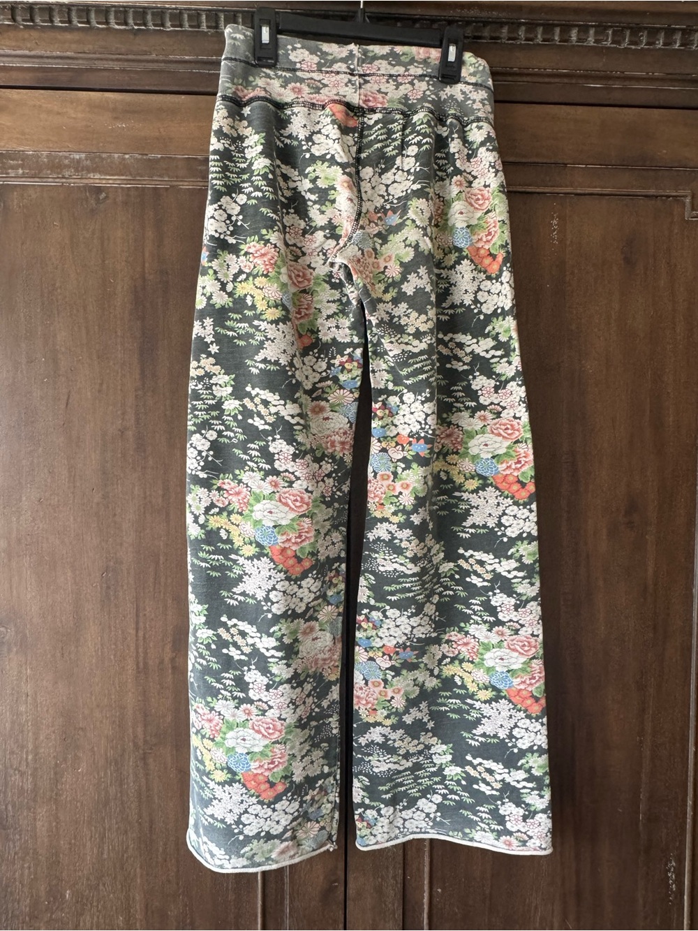 Lucky Brand Gray Floral Wide-Leg Pants Y2K XXS - Picture 5 of 13